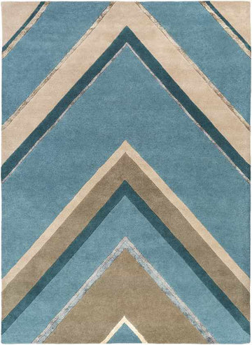 Kiahs Modern Bright Blue Area Rug